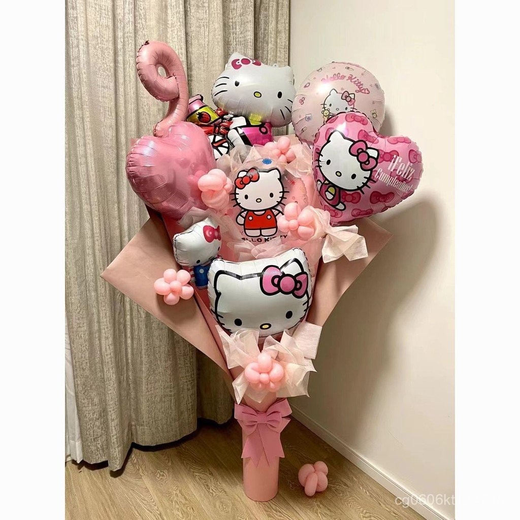 ช่อดอกไม้สร้างสรรค์ขนาดใหญ่พิเศษ Helltt ผู้มีชื่อเสียงในอินเทอร์เน็ต YK Hug วันเกิด สุขสันต์ วัสดุ T
