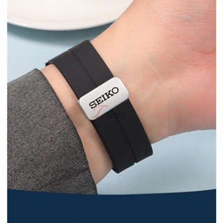 20 มม.22 มม.Sost สายซิลิโคนหัวเข็มขัดแม่เหล็กสําหรับ Seiko 5…