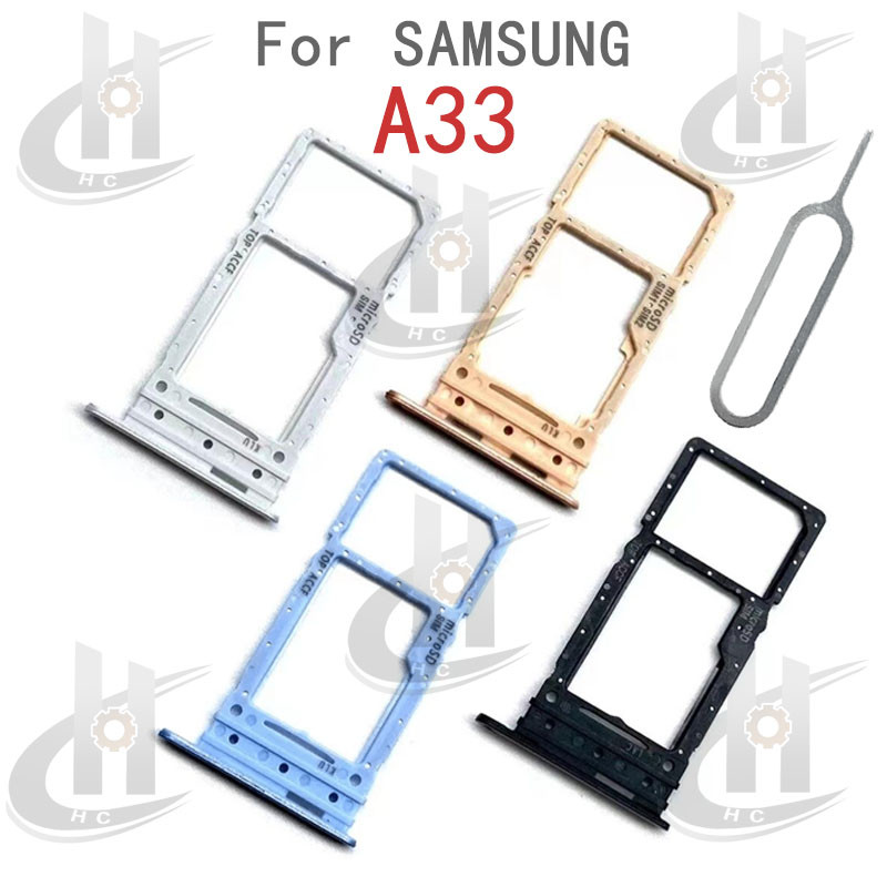 สําหรับ Samsung Galaxy A33 ถาดซิมการ์ดผู้ถือช่องใส่การ์ด Reader SD Slot Adapter อะไหล่