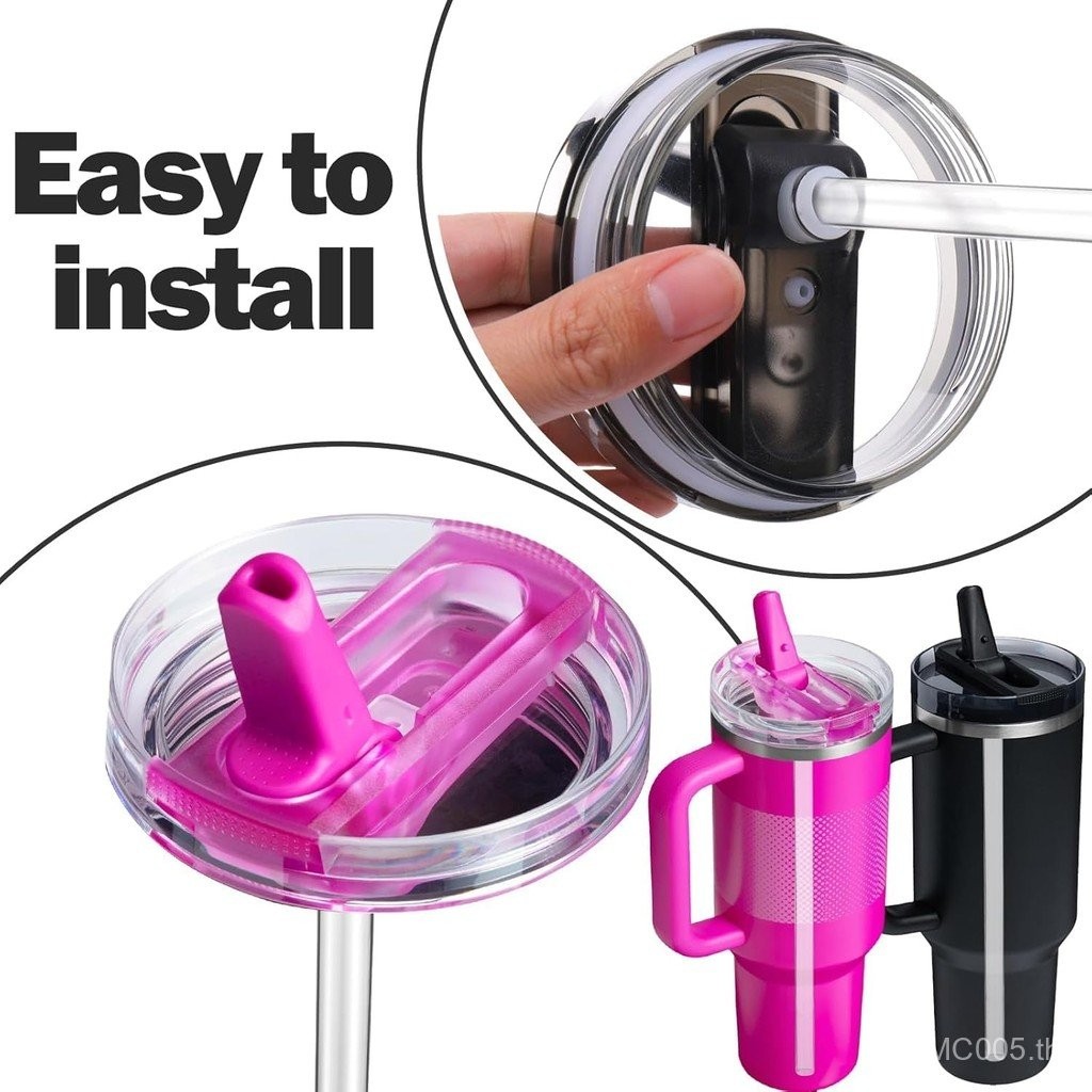 ฝาหลอดพลิก 40ออนซ์ ใช้ได้กับ Stanley Quencher ProTour, ฝาปิดไม่รั่วซึม, 1 แพ็ค ฝาถ้วยที่ถอดออกได้ 40 ออนซ์, อุปกรณ์เสริมสำหรับแก้วที่เหมาะกับ Stanley - รูปที่ 2