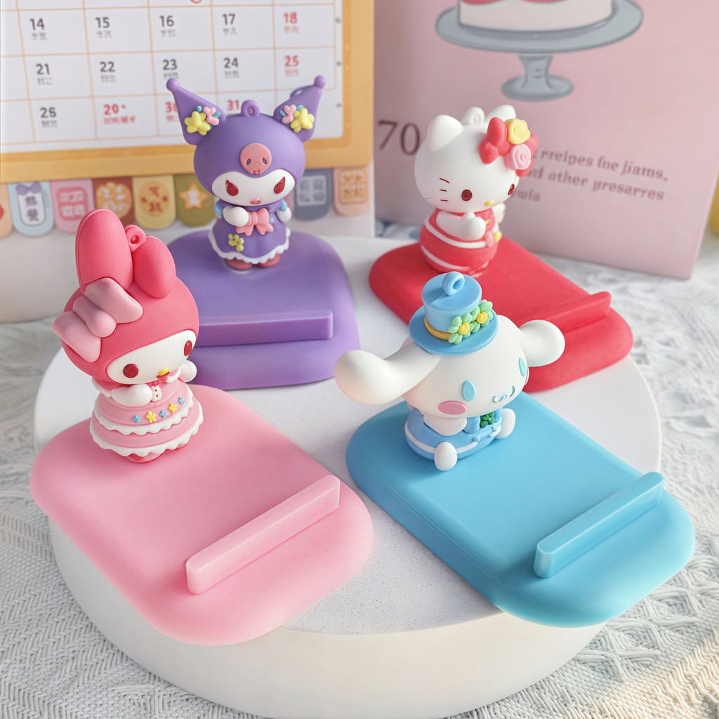 SANRIO การ์ตูนน่ารักบริษัทซานริโอขี้เกียจยืนสก์ท็อปเครื่องประดับของขวัญเล็กๆ