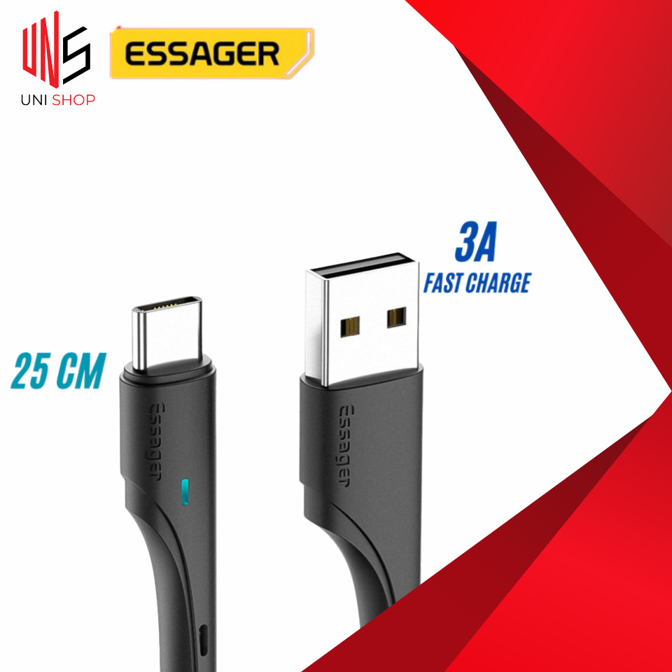 🔥ส่งด่วนจากไทย🔥Essager สายชาร์จ 3A แบบสั้น 25cm ชาร์จไว