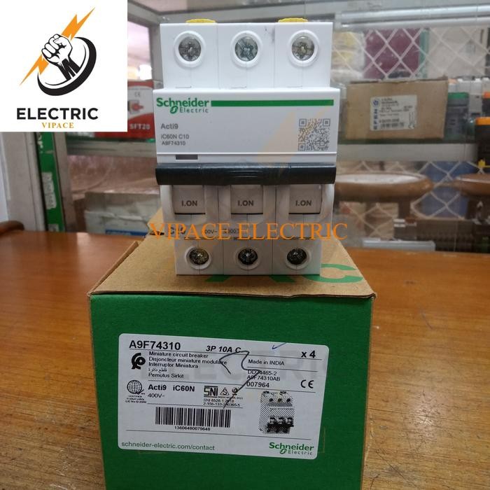 MCB ic60n 3p 10a Schneider เดิม