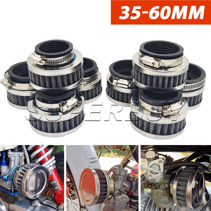[ดำเนินการโดย shopee] ฟิลเตอร์กรองอากาศสแตนเลส ขนาด 35 มม. - 60 มม. สําหรับรถจักรยานยนต์ Atv สกูตเตอร์วิบาก โกคาร์ท ขนาด 50cc - 250cc