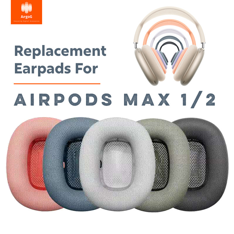 เปลี่ยนแผ่นรองหูฟังสําหรับ Airpods Max 1/2 Earmuffs Breathable ทนทานสําหรับ All-Day Comfort