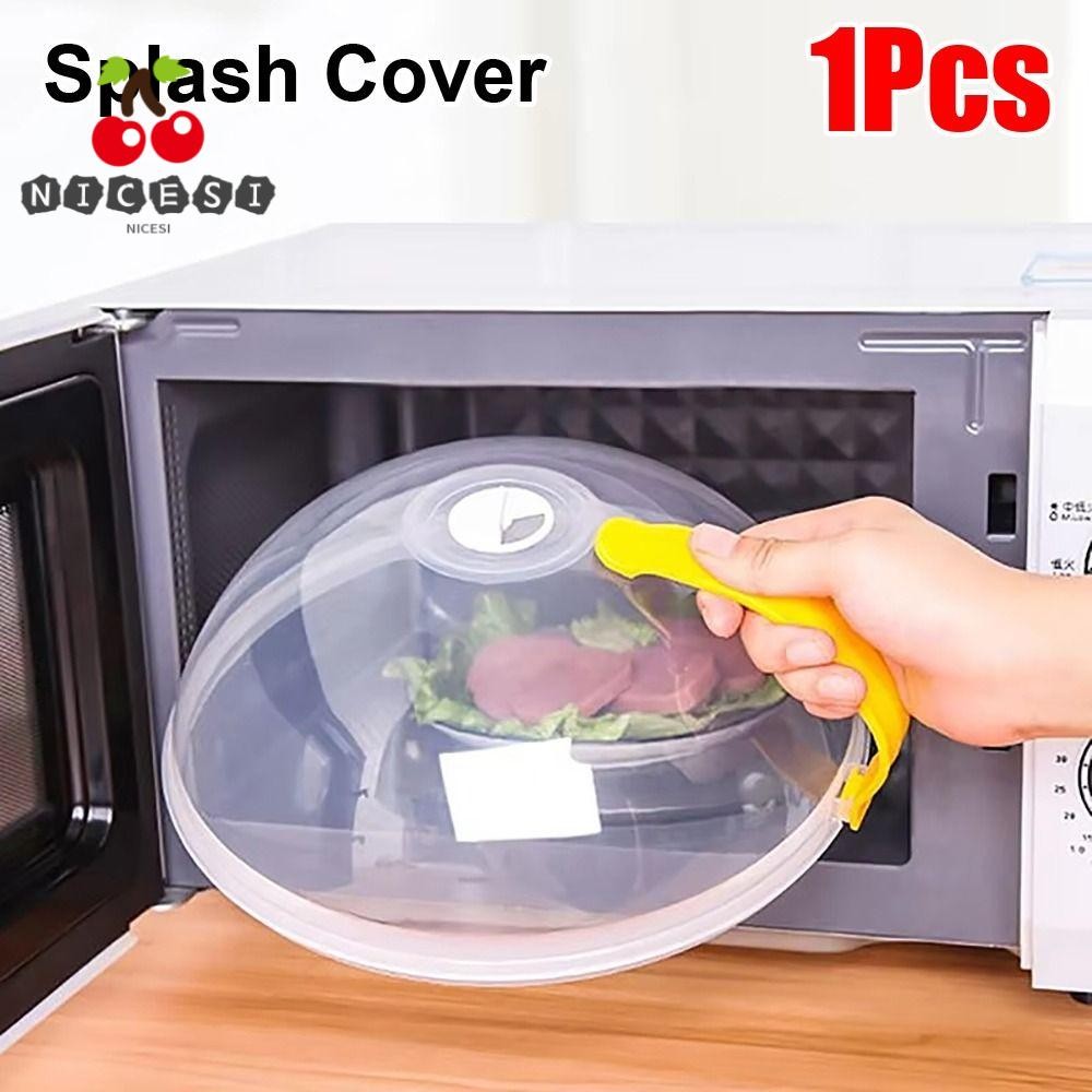 NICESI ฝาครอบแผ่นไมโครเวฟโปร่งใสคุณภาพสูงอุปกรณ์ทําอาหารฝาปิดยามพร้อมช่องระบายอากาศไอน้ํา เครื่องมือห้องครัว