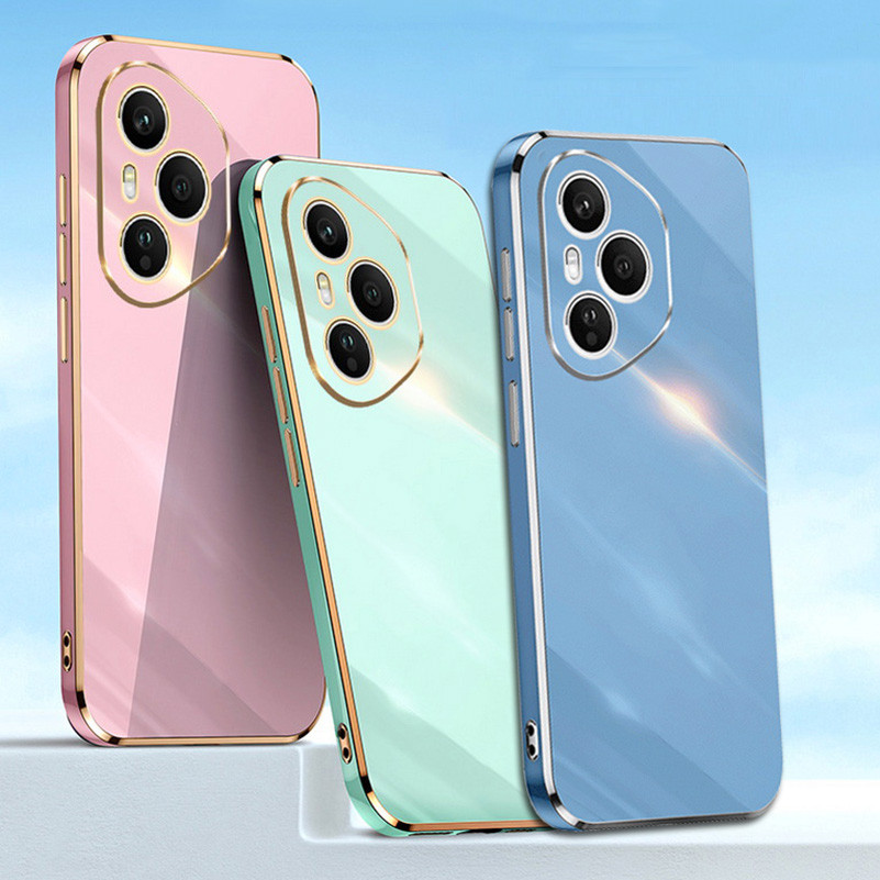 กรอบไฟฟ้าซิลิโคนเคสโทรศัพท์สําหรับ Honor400 Pro Honor 400 Lite 300 Pro 200 100 Honor Power GT Pro Soft TPU ชุบฝาครอบ