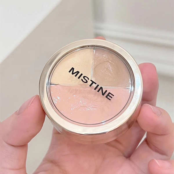 พับคุชชั่น แป้งพัฟ คุชชั่น Mistine Mistine Mistine Tricolor Concealer Palette Cover Acne Marks Spots