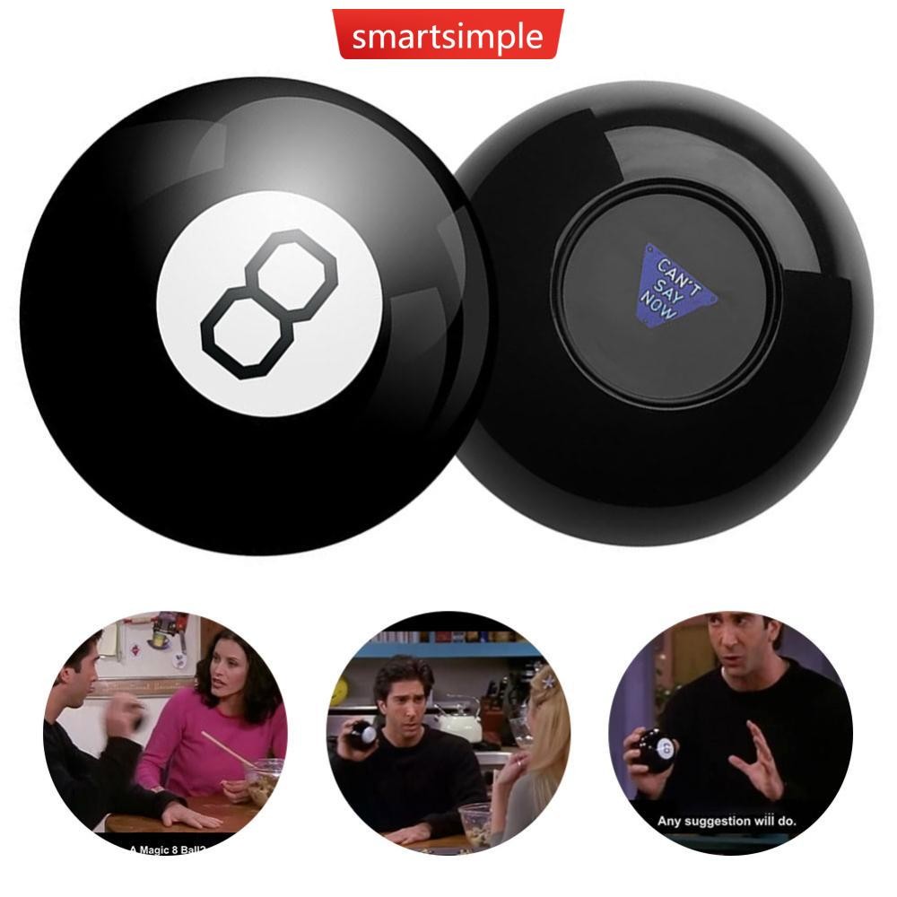 SMARTSIMPLE Prophecy Ball 10 ซม.Magic 8 Ball Prophecy สีดํา 8 Magic Ball Magic Props ใหม่แปลกของขวัญ