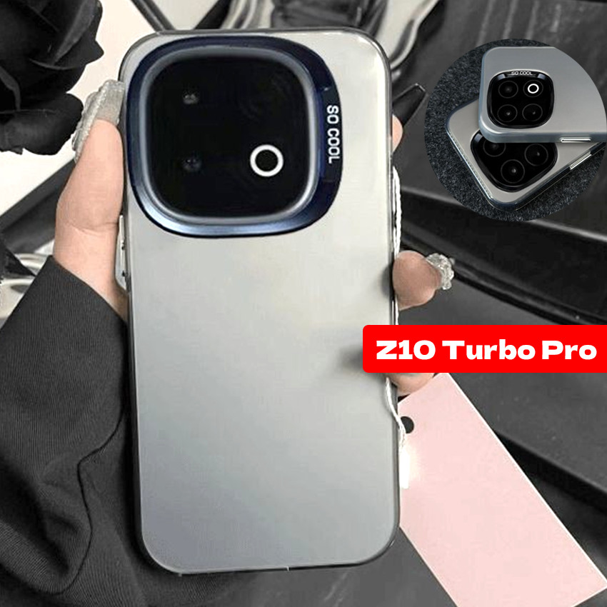 สําหรับ Vivo IQOO Neo 10 Z10 Turbo + Plus Z10Turbo เคสโทรศัพท์หรูหราธรรมดา Matte สีเงินปลอกซิลิโคน IQOOZ10TurboPro IQOONeo10 กันกระแทก Hard Case ปกอ่อน