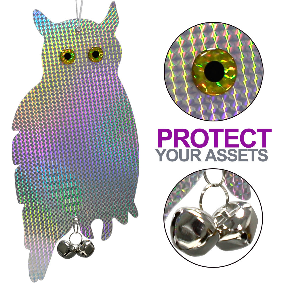 [herebuy] Bird Repellent Owl Laserสะท้อนแสงนกฮูกไล่นก Eagle