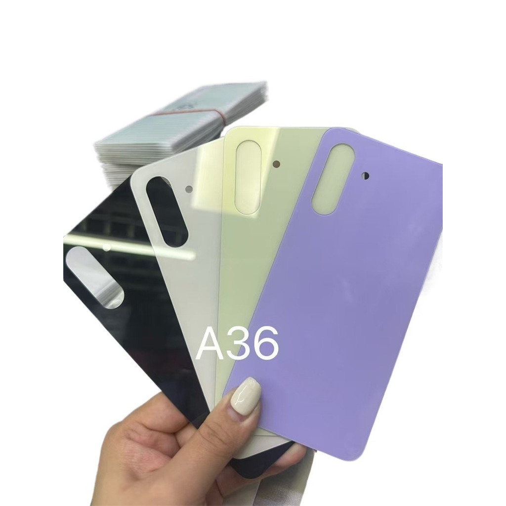A366 สําหรับ Samsung Galaxy A36 5G กระจกแบตเตอรี่ฝาหลังซ่อมเปลี่ยนประตูด้านหลังกรณี + เลนส์กล้อง