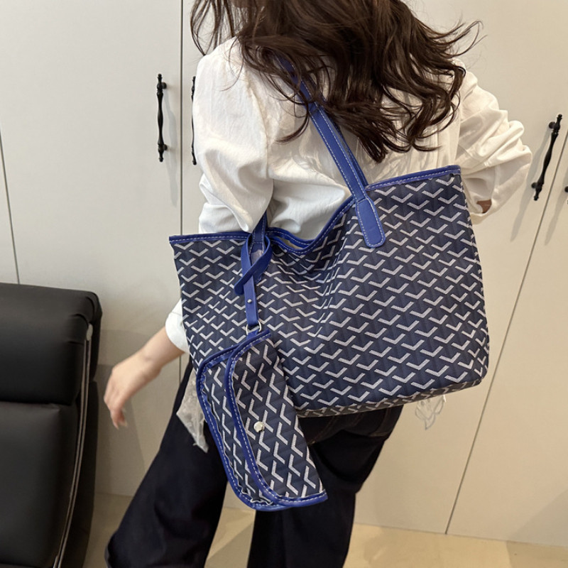 CINVAI&KROZE  กระเป๋าแฟชั่นขนาดใหญ่ใหม่ กระเป๋าสะพายไหล่เรียบง่ายสำหรับเดินทาง - รูปที่ 5