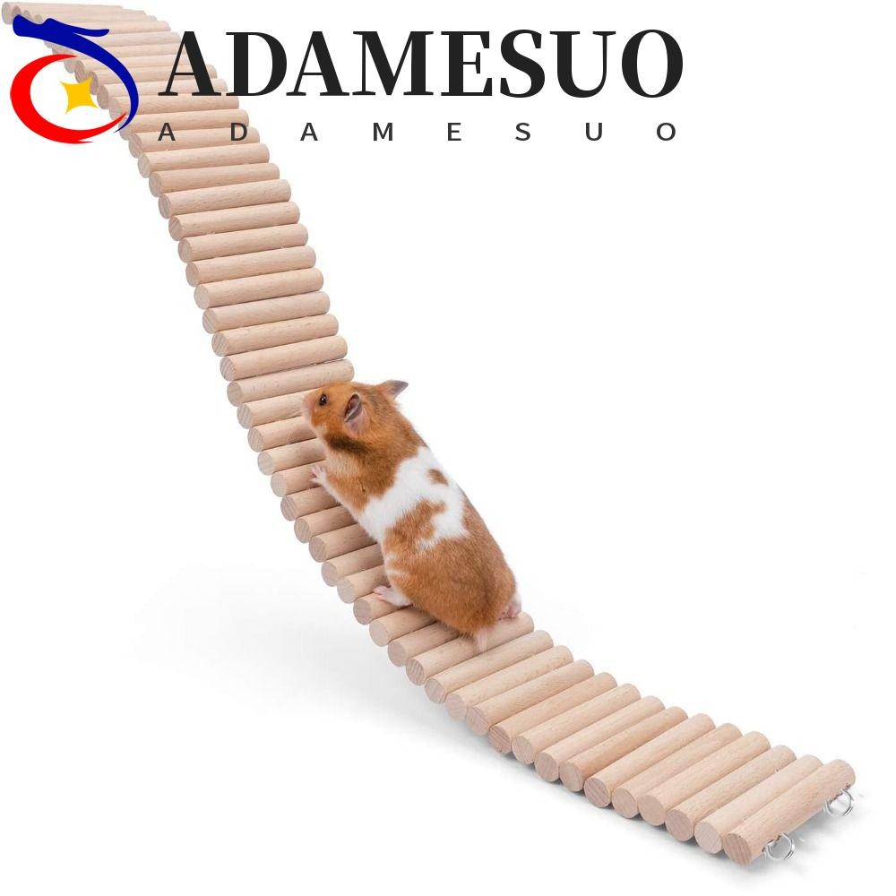 ADAMESUO สะพานแขวนหนูแฮมสเตอร์, ติดตั้งง่าย Bendable หนูแฮมสเตอร์ปีนบันได, รั้วกรงไม้ตกแต่งลวด Series การเชื่อมต่อหนูแฮมสเตอร์ Habitat ของเล่น Chinchilla