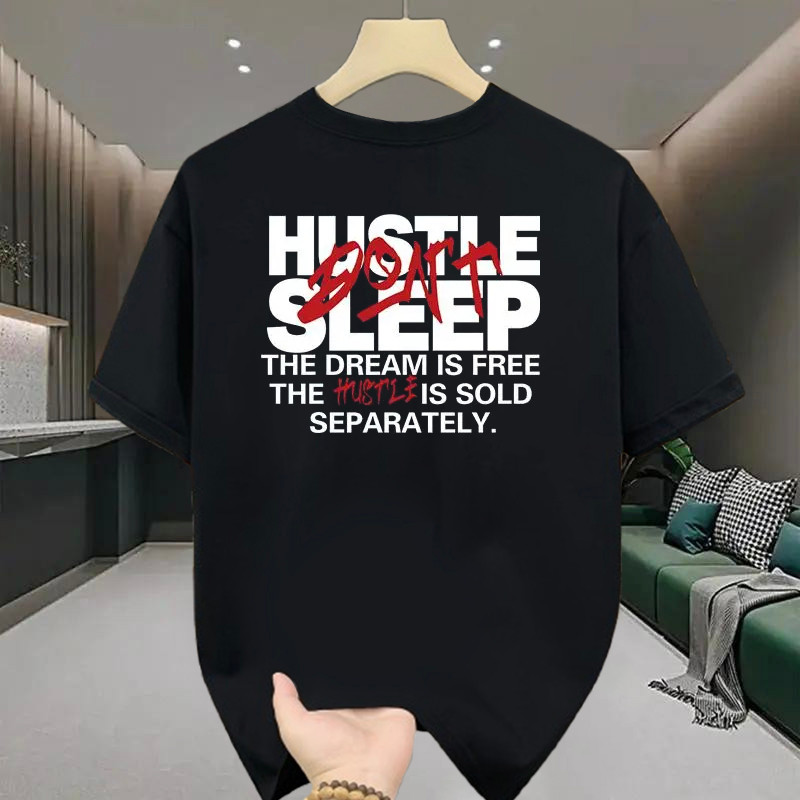 เสื้อยืดเท่ๆ เสื้อผู้ชาย คอกลม-แขนสั้น สกรีนลายตัวหนังสือเท่ๆ oversize t-shirt เสื้อแฟชั่นฮิปฮอปเมกา โอเวอร์ไซส์คนอ้วน