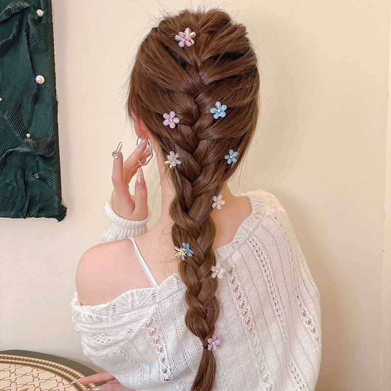 Cilset พร้อมส่ง  กิ๊บแฟชั่น ลายดอกไม้ ตัวเล็กขนาด 2cm สีสีนสดใส /VO-28