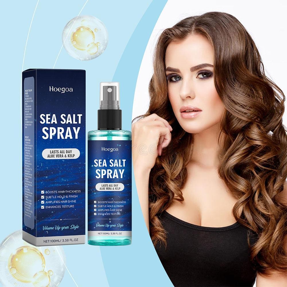 Hair Sea Salt Setting Spray Long Lasting Moisturizing Curly Hair 100ml Y8n1