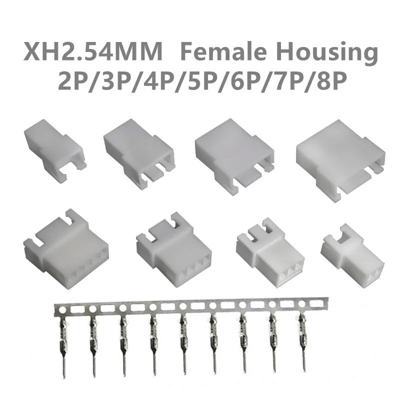 50/100pcs XH2.54 Connector ตะกั่ว Header หญิงโลหะชาย Pin 2P 3P 4P 5P 6P 7P 8P 9P 10Pin 2.54 มม.เปลือ
