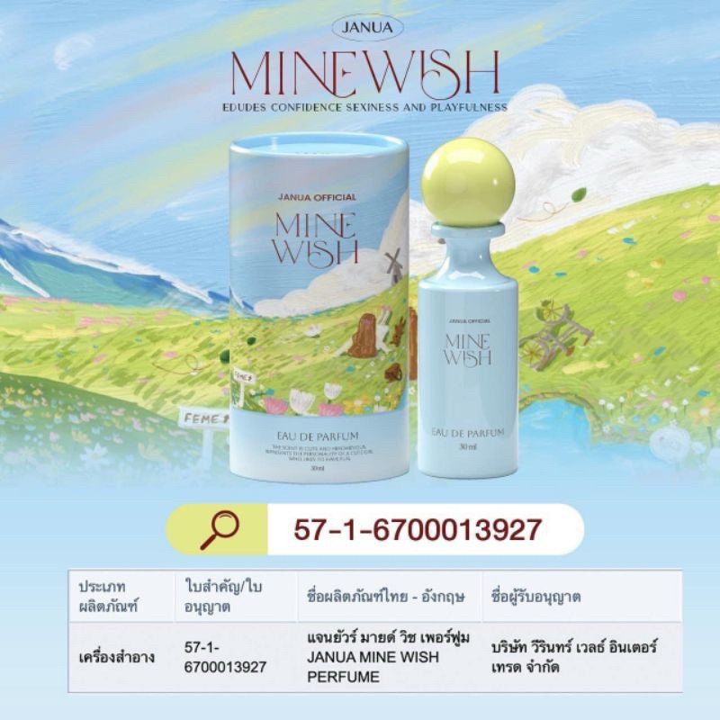 แจนยัวร์ มายด์ วิช เพอร์ฟูม JANUA - Mine Wish EDP 30 ml
