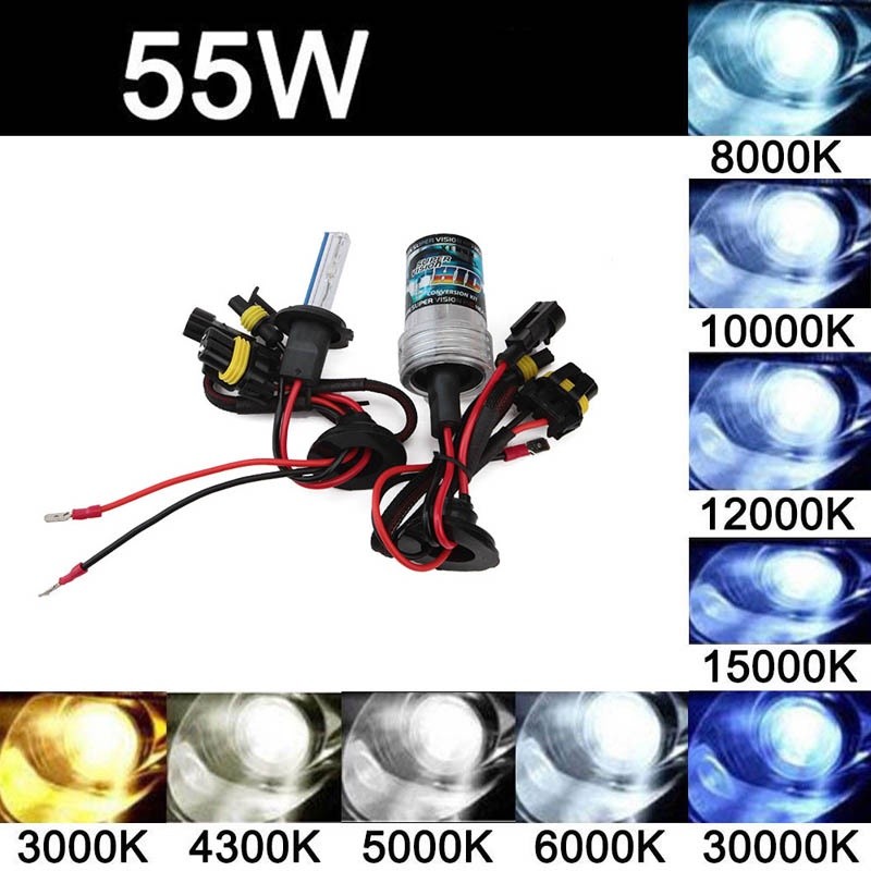 2X 55W ชุดไฟหน้ารถหลอดไฟ H7 H11 H8 880 9005 Hb3 9006 Hb4 H1 Hid DC 12V หมอกโคมไฟหัวอัตโนมัติ 3000 K 