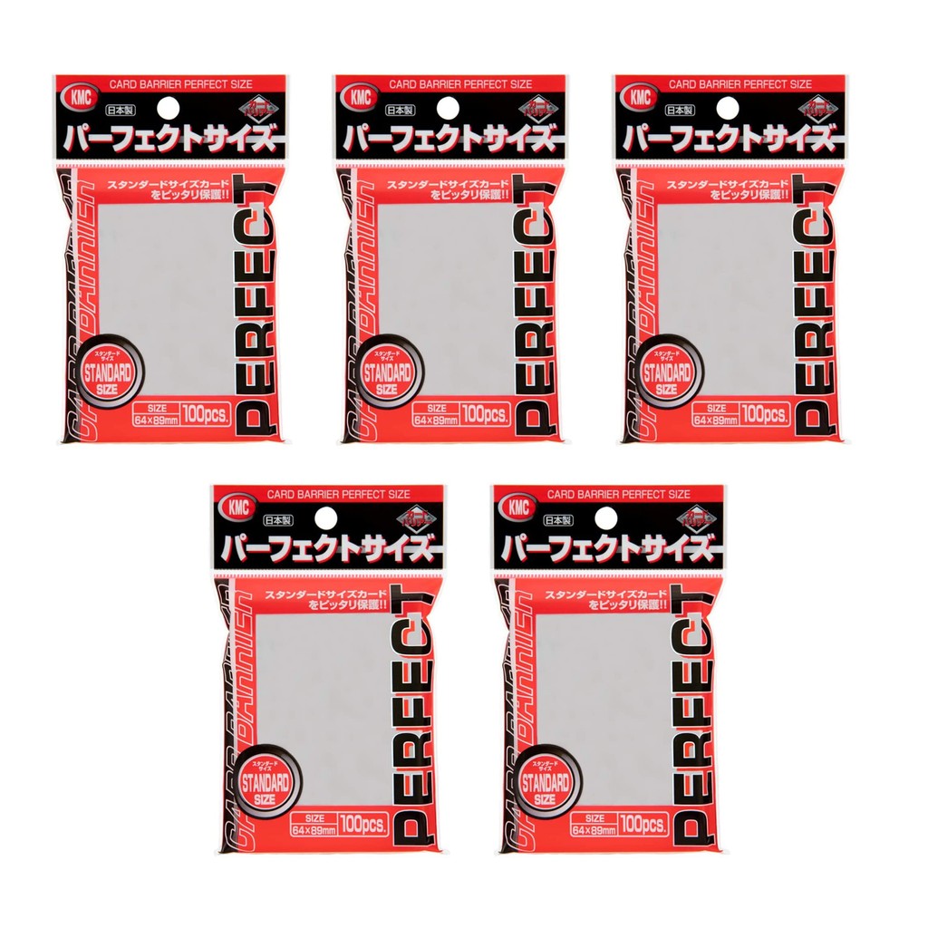 KMC Perfect Size Inner Sleeves Standard Size 1 Pack of 100 Sheets, 5 Packs- Direct from Japan