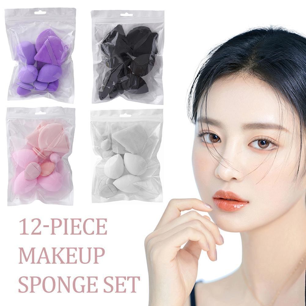 Soft All-purpose Makeup Sponge Set Dry Wet Dual Egg Foundation 4types Beauty Tools Beauty D0j9