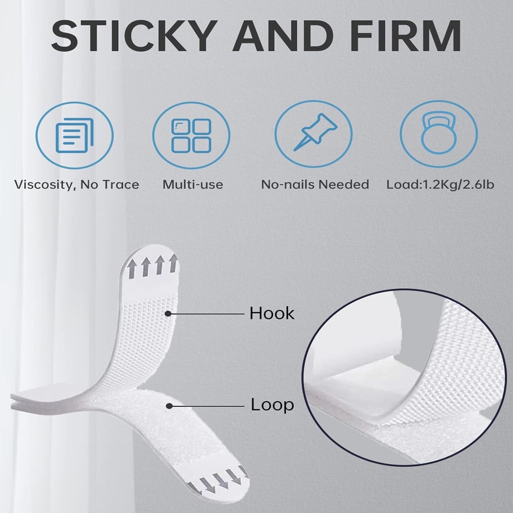 30x Command Strips Self กาวความเสียหายฟรีแขวนผนังกรอบรูปโปสเตอร์