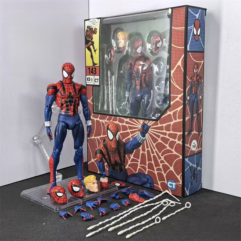ฟิกเกอร์แอคชั่น [Marvel] สไปเดอร์แมน สีแดงดำ สymbiote ใน Spider-Verse Ultimate Miles Kraven the Spider-Man