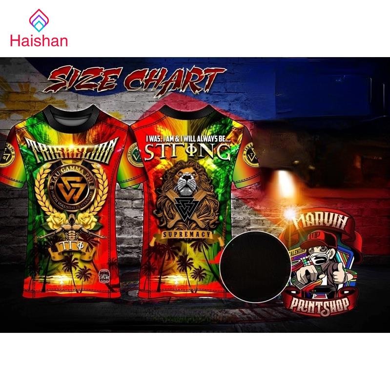 Haishan TRISKELION/TAU GAMMA PHI Fratshirt Full Sublimation (Bob) 53rd Anniversary 54rd Anniversary 