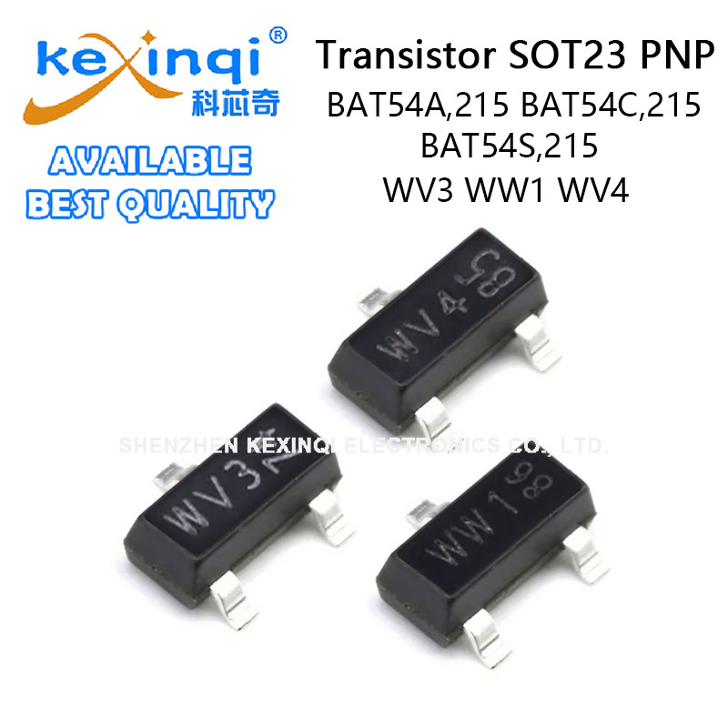 (20-100 ชิ้น) BAT54A,215 BAT54C,215 BAT54S,215 WV3 WW1 WV4 SOT23 PNP ทรานซิสเตอร์พลังงาน SMD ชิป Tri