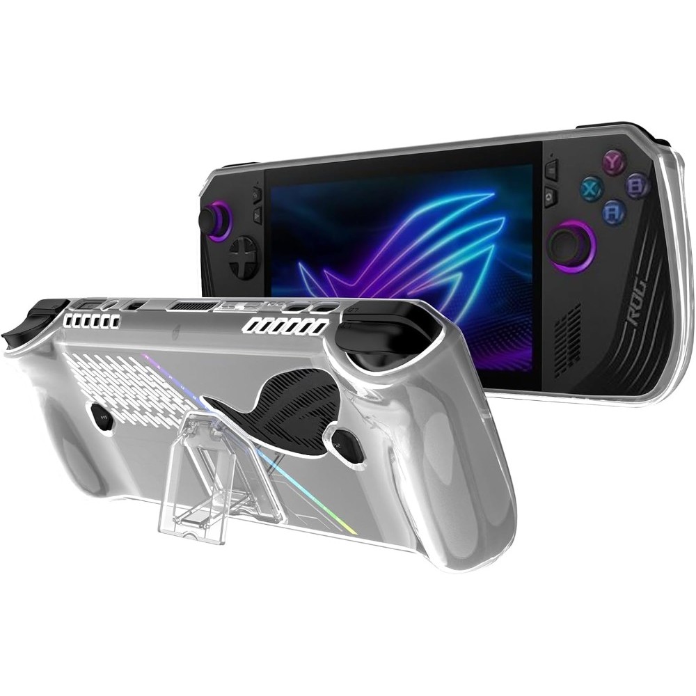สําหรับ ROG Ally X 2024 เกมคอนโซลป้องกันกรณี, Slim Fit สําหรับ ASUS ROG Ally X ฝาครอบขาตั้ง, กันกระแทก Anti-Scratch Ultra Clear สําหรับ ASUS ROG Ally X 2024 อุปกรณ์เสริม