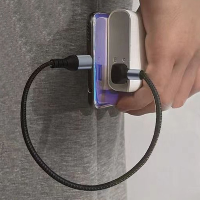 BTM 25 ซม.สั้น 66W สาย USB Type C ถึง Type C ข้อศอก 90 องศาสาย USB ถึง Type C
