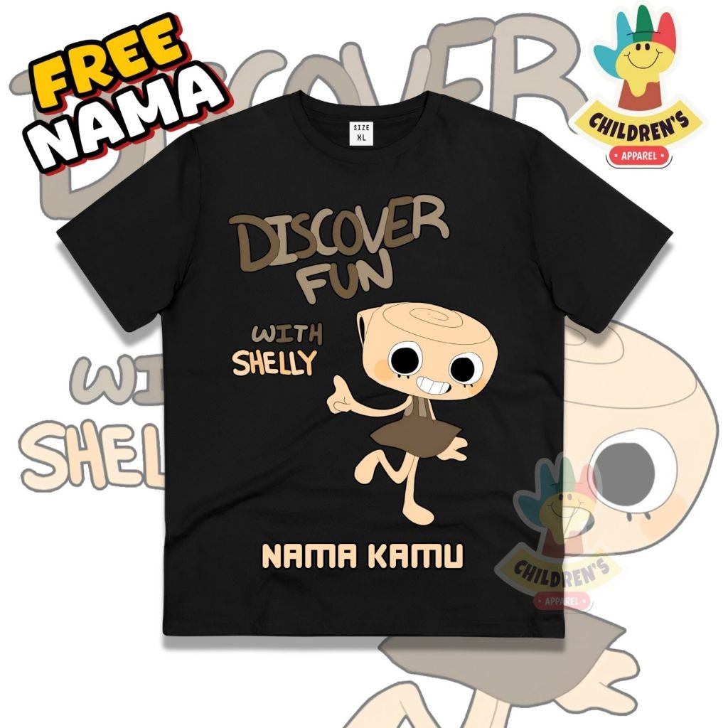 เสื้อยืดเด็ก Dandys World พร้อมตัวละคร Shelly ฟรีชื่อ TULSA