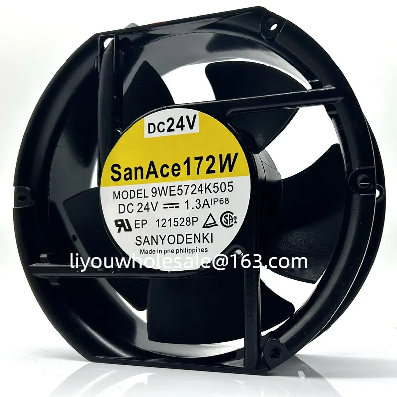 ยี่ห้อใหม่ Sanyo พัดลมกันน้ําพัดลมทนอุณหภูมิสูง 9WE5724K505 17251 24V 1.3A 17CM