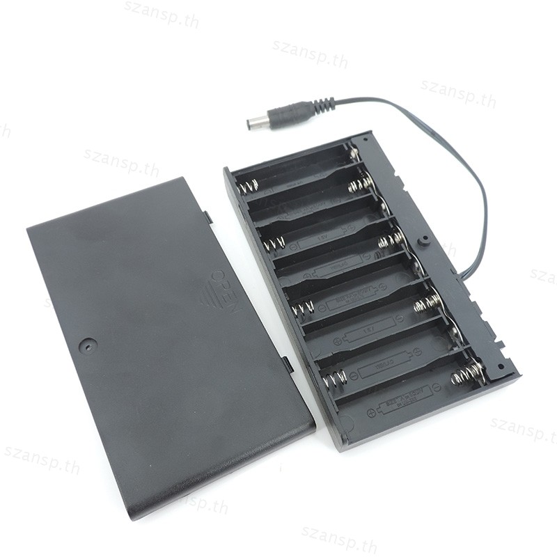 12V AA Battery Holder Case Box with On/Off Switch 8x1.5V AA Battery Holder q1 THA1