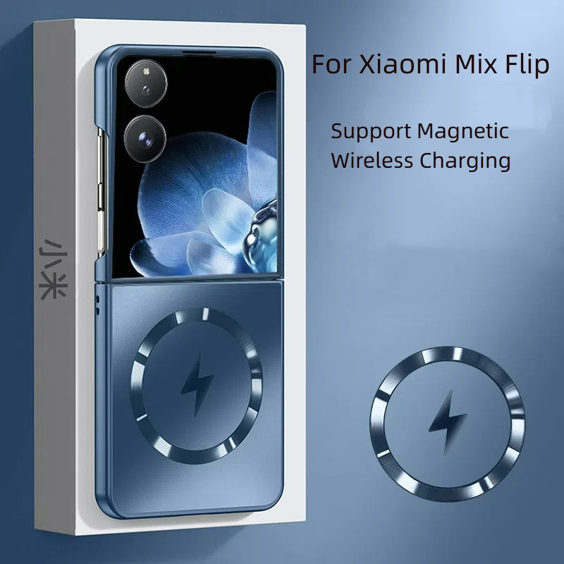 สําหรับ Xiaomi Mix Flip MixFlip Case Thin & Light Magnetic Wireless Charging Frosted PC Hard Flip Phone Cover Casing สําหรับ Xiaomi Mix Flip