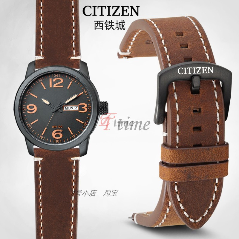 สายนาฬิกาข้อมือหนังแท้ แมตต์ วินเทจ ผู้ชาย 18-24 มม. สําหรับ Citizen Eco-Drive CA0695 CA0690 BM8475
