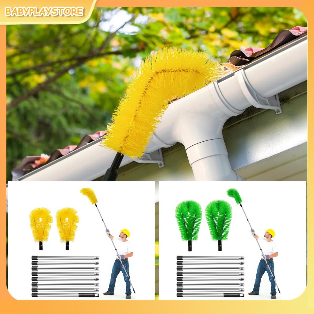 Gutter แปรงทําความสะอาด Enduring Gutter Cleaner Telescopic Gutter เครื่องมือทําความสะอาดสําหรับทําคว