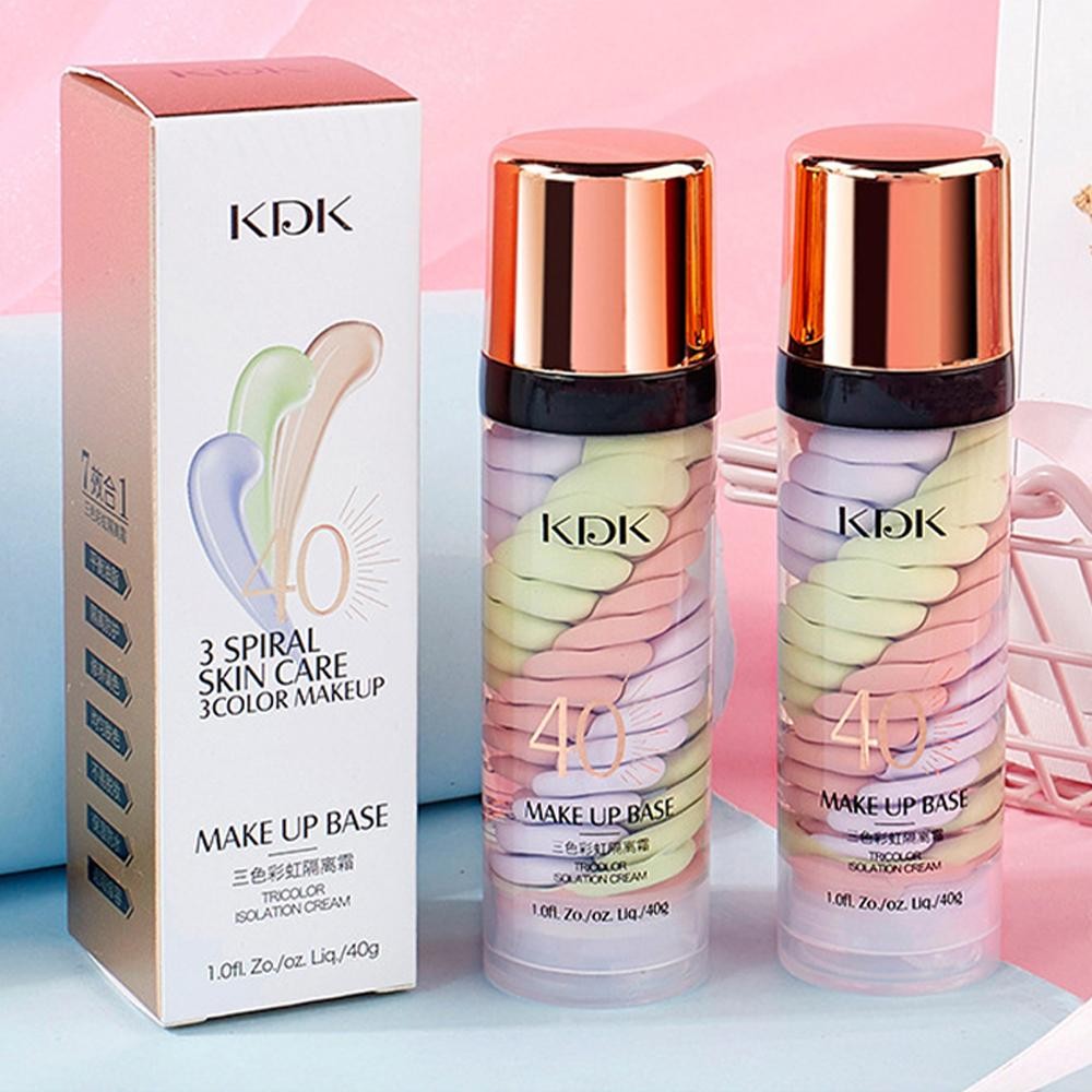 KDK Tri-Color Bird Poop Isolating Cream คอนซีลเลอร์ 3-in-1 ฐานสีที่มองไม่เห็นผิวธรรมชาติ O0A6