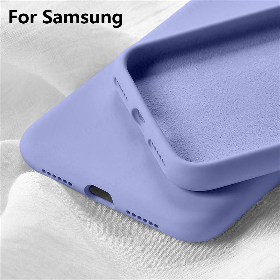 เคส ซิลิโคน สําหรับ Samsung Galaxy S25 Ultra S24 Ultra S25 Plus S24 Plus S23 FE S22 Ultra กำมะหยี่โลโก้ ในตัวผ้ากํามะหยี่