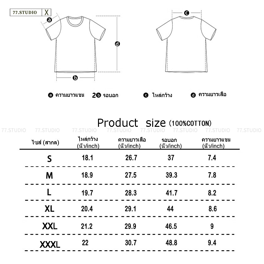 COD（จัดส่งภายใน 24 ชั่วโมง）เสื้อยืด oversize t-shirt cotton คอกลมแขนสั้น ลายอาหาร สีขาว unisex ‌เสื้อ ไซส์S-3XL - รูปที่ 7