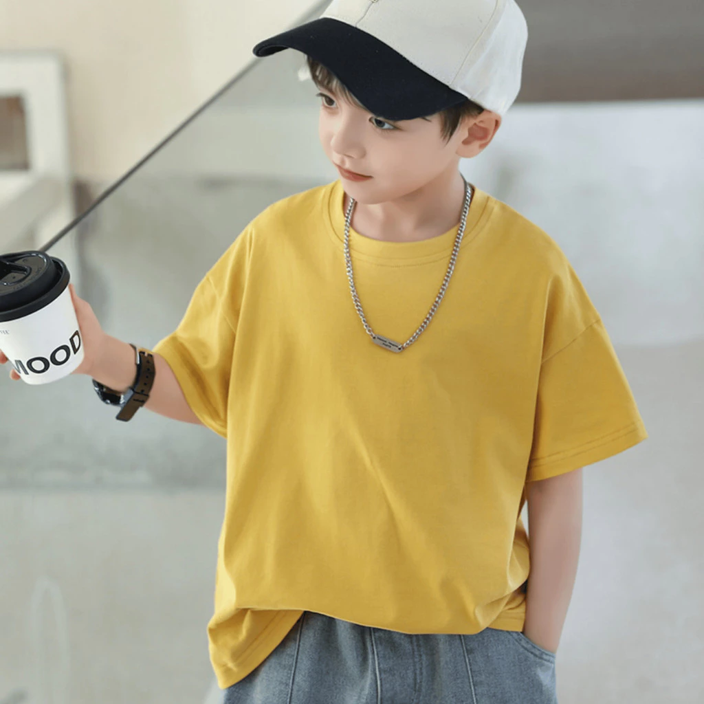 【จัดส่งภายใน 24 ชั่วโมง】เสื้อยืดแขนสั้นเด็ก หลายสีให้เลือก คอกลม สีสดใส ผ้านุ่มๆ ใส่สบาย ใส่ได้ทั้งเด็กชายหญิง thumbnail 6