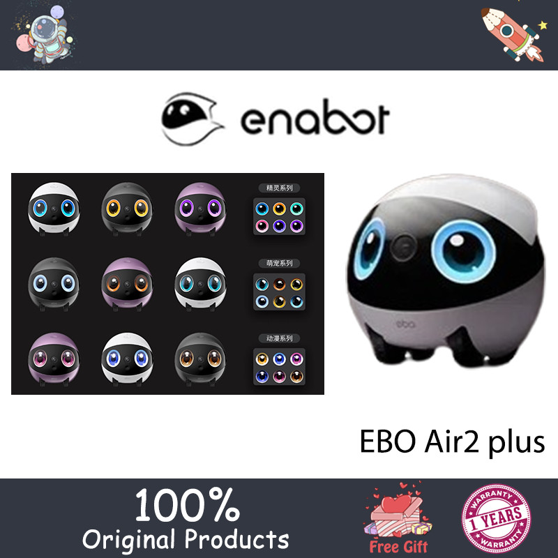 Enabot EBO Air2 Plus กล้องเคลื่อนย้ายได้, โทรศัพท์บ้าน, การสนทนาวิดีโอ, หุ่นยนต์ตรวจสอบสัตว์เลี้ยงอั