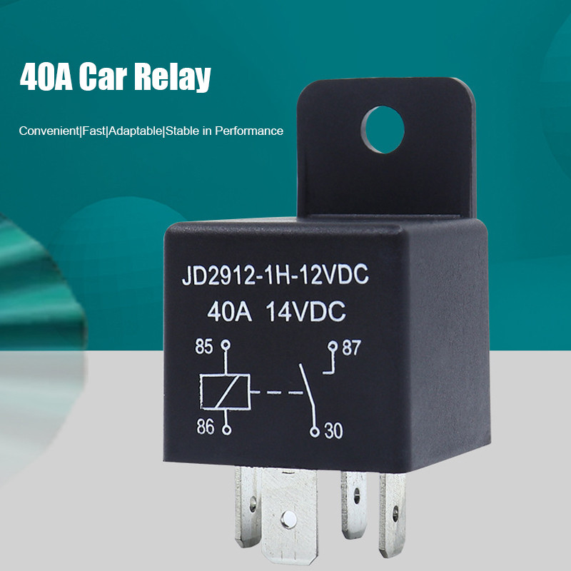iuggyit รีเลย์ควบคุมไฟ 40A 4 Pin ขนาดเล็ก กันน้ํา สําหรับยานยนต์