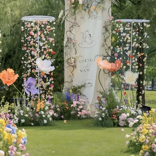 20/50PCS Artifical ไม้ผ้าม่านชุดผสมดอกไม้ปลอมลอยดอกไม้ผ้าม่านงานแต่งงานตกแต่งดอกไม้เค้กพวงหรีดตกแต่งการถ่ายภาพ Props