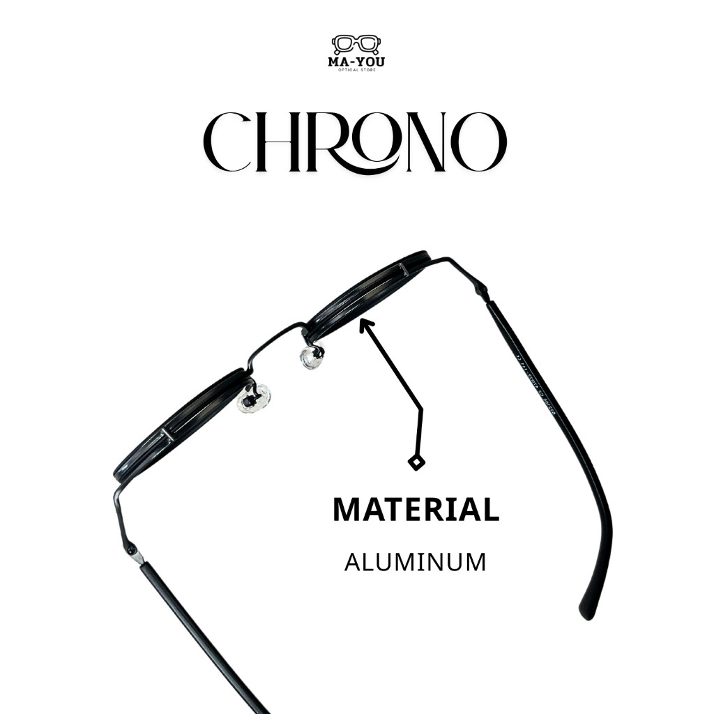 แว่นตาสายตายาวเลนส์โปรเกรสซีฟ ไร้รอยต่อ รุ่น CHRONO ''โครโน่'' S22105 อ่านหนังสือ ดูจอคอม ใส่เดิน ออกแดดเปลี่ยนสีเทาดำ - รูปที่ 4