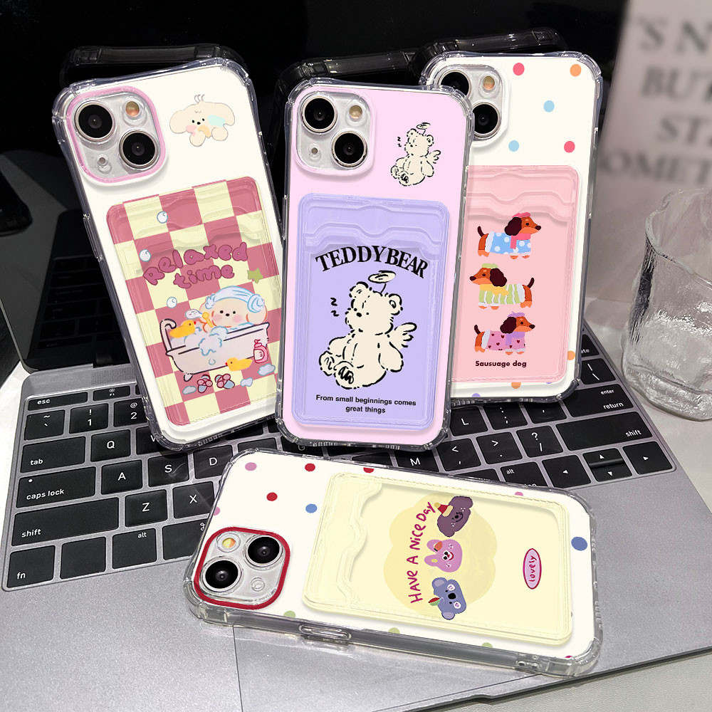 ที่ใส่บัตรซิลิโคนเคสทรศัพท์  Vivo Y22 เคส Y17s Y11 Y20 Y21 Y15s Y36 V30 Pro Y100 5G  Y12s Y17 Y16 Y15 Y03 Y02s Y35 Y27