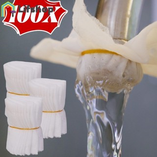 [HGB]ผ้าฝ้ายกรองน้ําแบบใช้ซ้ําได้ 100 ชิ้นสําหรับก๊อกน้ํา-แผ…