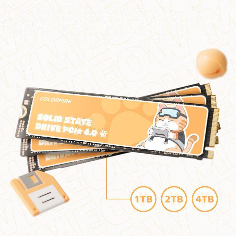 512GB 2TB SSD M.2 PCIe 4.0 NVMe สีสันสดใส สำหรับเดสก์ท็อปและแล็ปท็อป SSD 1TB PS5
