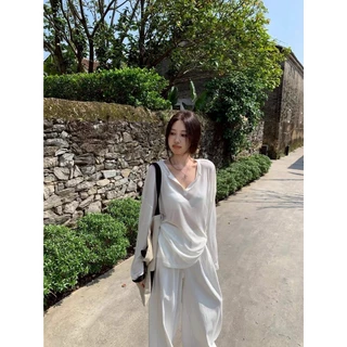 💐GGals💐เสื้อกันแดด ดีเทลซีทรู คอวี ทรงหลวม บางเบา ใส่ง่ายสบาย เสื้อแขนยาว สไตล์ลำลอง แฟชั่น เท่ๆ ใส่เที่ยว